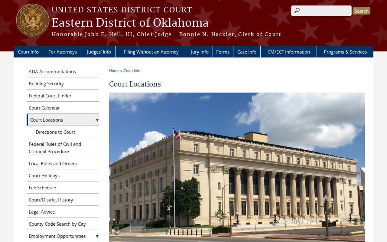 Okfuskee County arrest warrant search federal courthouse